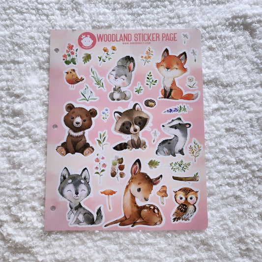 Woodland Large Sticker Sheet