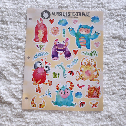 Monster Large Sticker Sheet