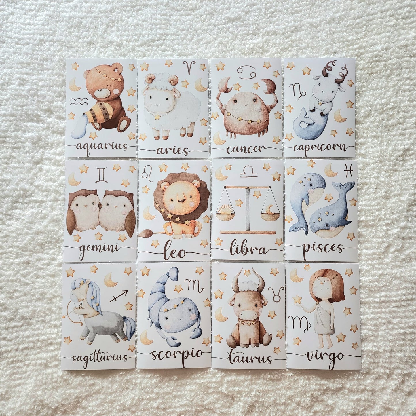 Horoscope Nursery Wall Art - 5"x7"